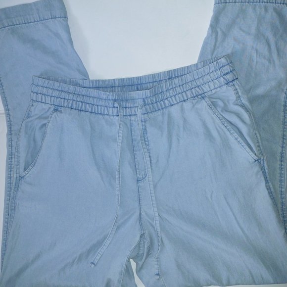 GAP Pantalones vaqeros de mezclilla de cintura elastica con cordon - Picture 7 of 9